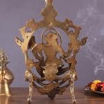 Pure Brass Lord Hanuman Table Accent | 12.8" x 8.5" x 6.5" (32.5 x 21.6 x 16.5 cm) | 2 kg Premium Sacred Art | Decorative Divine Sculpture